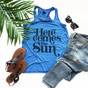 Here Comes the Sun flowy racerback tank tops