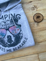 Camping Makes Me Bearable Adult Hoodies