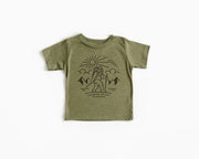 Bigfoot Hiking Triblend Baby, Toddler & Youth Shirt - light or dark artwork