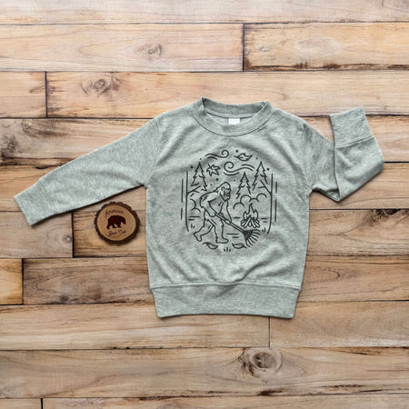 Bigfoot Fall / Autumn Long Sleeve Shirts for Toddlers & Kids