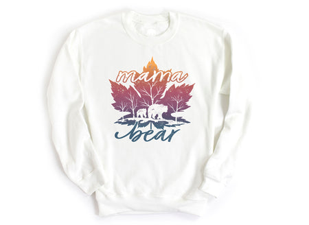 Mama Bear Maple Leaf Sweatshirts
