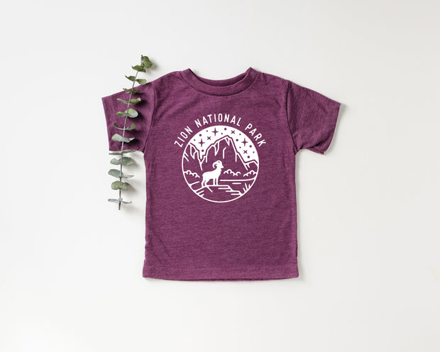 Zion National Park Triblend Baby, Toddler & Youth Shirt - light or dark artwork