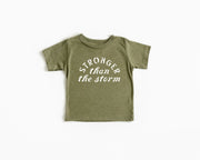 Stronger than the Storm Baby, Toddler & Youth Shirt - light or dark artwork