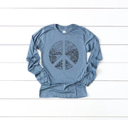 Nature Peace Sign Adult Long Sleeve Shirts