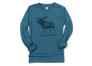 Moose Standing Tall Long Sleeve Shirts