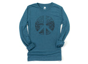Nature Peace Sign Adult Long Sleeve Shirts