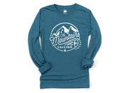The Mountains Are Calling Adult Long Sleeve Shirts - light or dark artwork