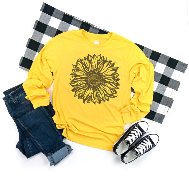 Sunflower Adult Long Sleeve Shirts