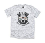Camping Makes Me Bearable Adult Shirts