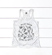 Plant These Flowers Save The Bees flowy racerback tank tops