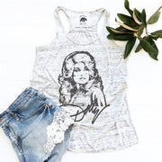 Dolly Signature flowy racerback tank tops