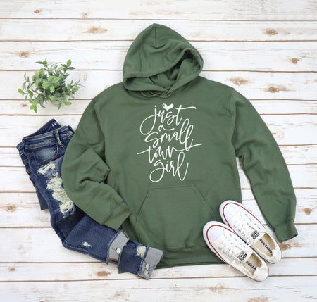 Just a Small Town Girl Adult Hoodies - light or dark artwork