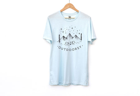 Outdoorsy Camping in the Mountains Adult Shirts