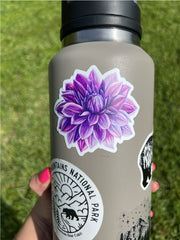Purple Lotus Flower Stickers
