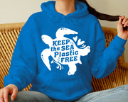 Keep the Sea Plastic Free Adult Hoodies - light or dark artwork