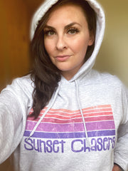 Sunset Chasers Adult Hoodies - white or ash