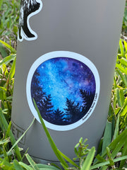 Watercolor Starry Night Sky Stickers